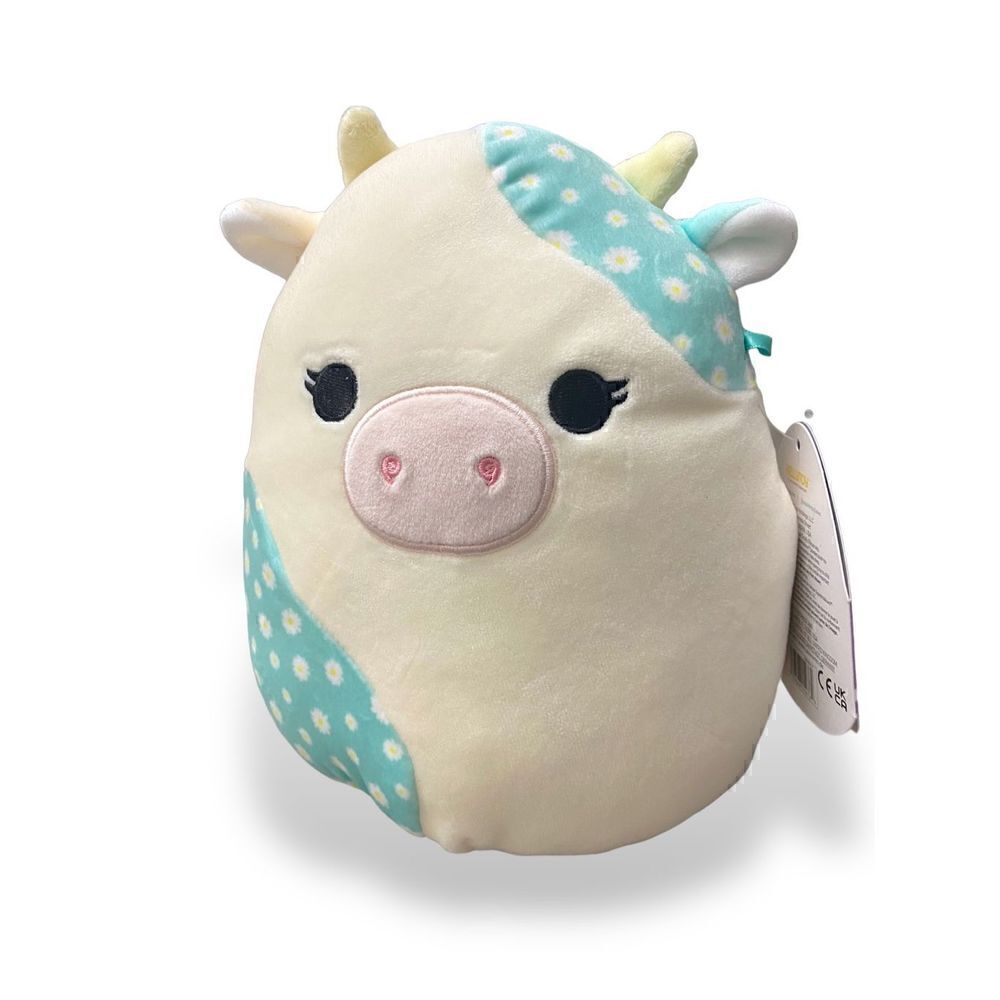 New Squishmallows Kellytoy 8" Belana the Flower Cow Easter Plush Toy with Tags